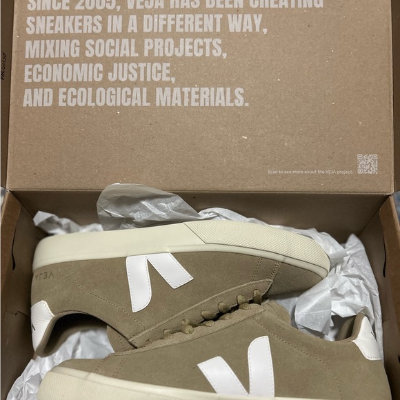 New! Veja Dune/White Suede Sneakers - Picture 7 of 7